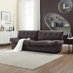 Canapé 2 places en tissu de 96,46 pouces, confortable et rembourré, style nuage, pieds en plastique, pour salon et appartement