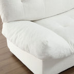 Canapé 2 places en tissu de 96,46 pouces, confortable et rembourré, style nuage, pieds en plastique, pour salon et appartement