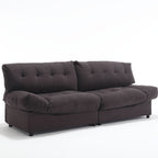 Canapé 2 places en tissu de 96,46 pouces, confortable et rembourré, style nuage, pieds en plastique, pour salon et appartement