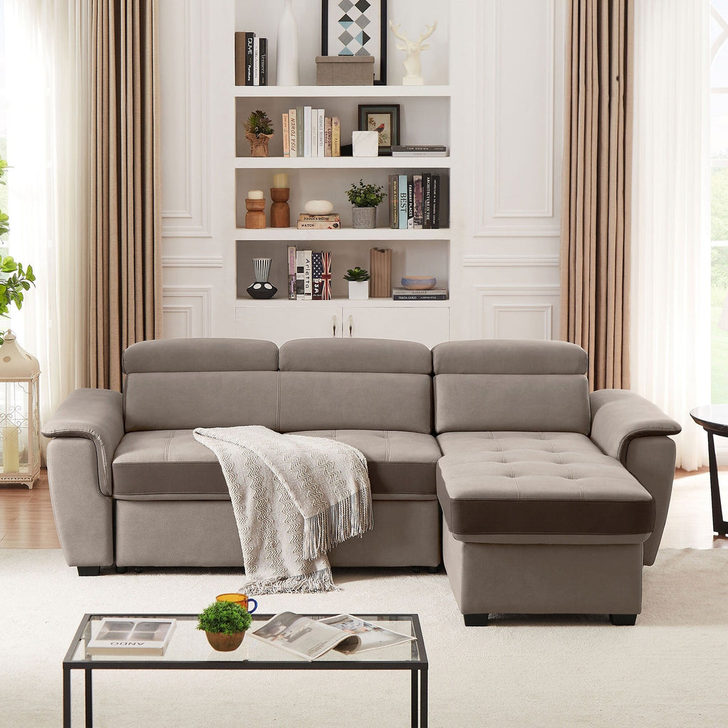 Canapé-lit large 96 pouces, réversible, avec lit gigogne