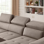 Canapé-lit large 96 pouces, réversible, avec lit gigogne