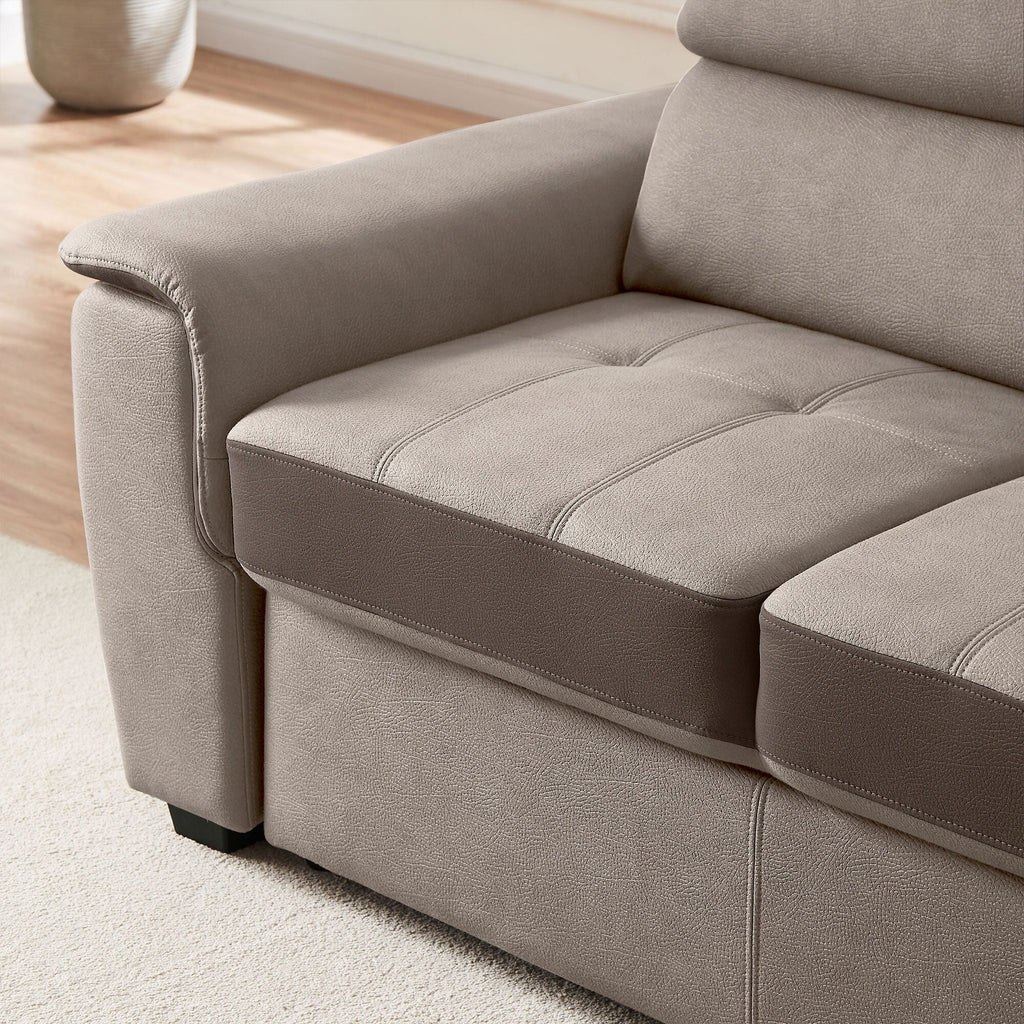 Canapé-lit large 96 pouces, réversible, avec lit gigogne