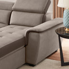 Canapé-lit large 96 pouces, réversible, avec lit gigogne