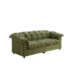 Canapé 3 places classique moderne en tissu 99.2, structure en bois massif et coussin moelleux en forme de nuage