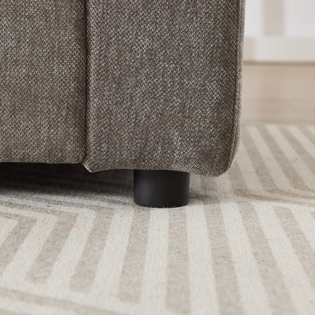 Canapé 3 places classique moderne en tissu 99.2, structure en bois massif et coussin moelleux en forme de nuage