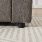 Canapé 3 places classique moderne en tissu 99.2, structure en bois massif et coussin moelleux en forme de nuage