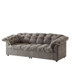 Canapé 3 places classique moderne en tissu 99.2, structure en bois massif et coussin moelleux en forme de nuage