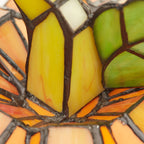 Lampe d'appoint en vitrail Patch the Pumpkin 9 H - 8,25 L x 8,25 l x 9 H