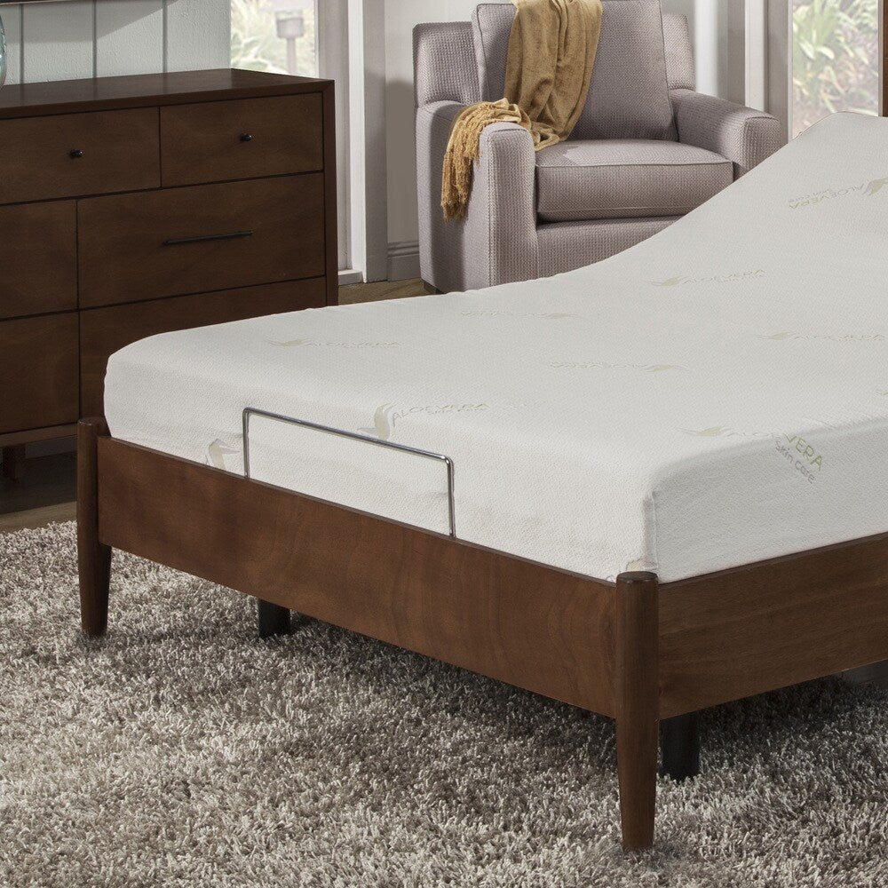 Ensemble matelas en mousse à mémoire de forme AC Pacific Aloe Vera de 8 pouces et sommier réglable