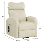 Fauteuil inclinable ACME Ricardo avec relevage électrique en beige