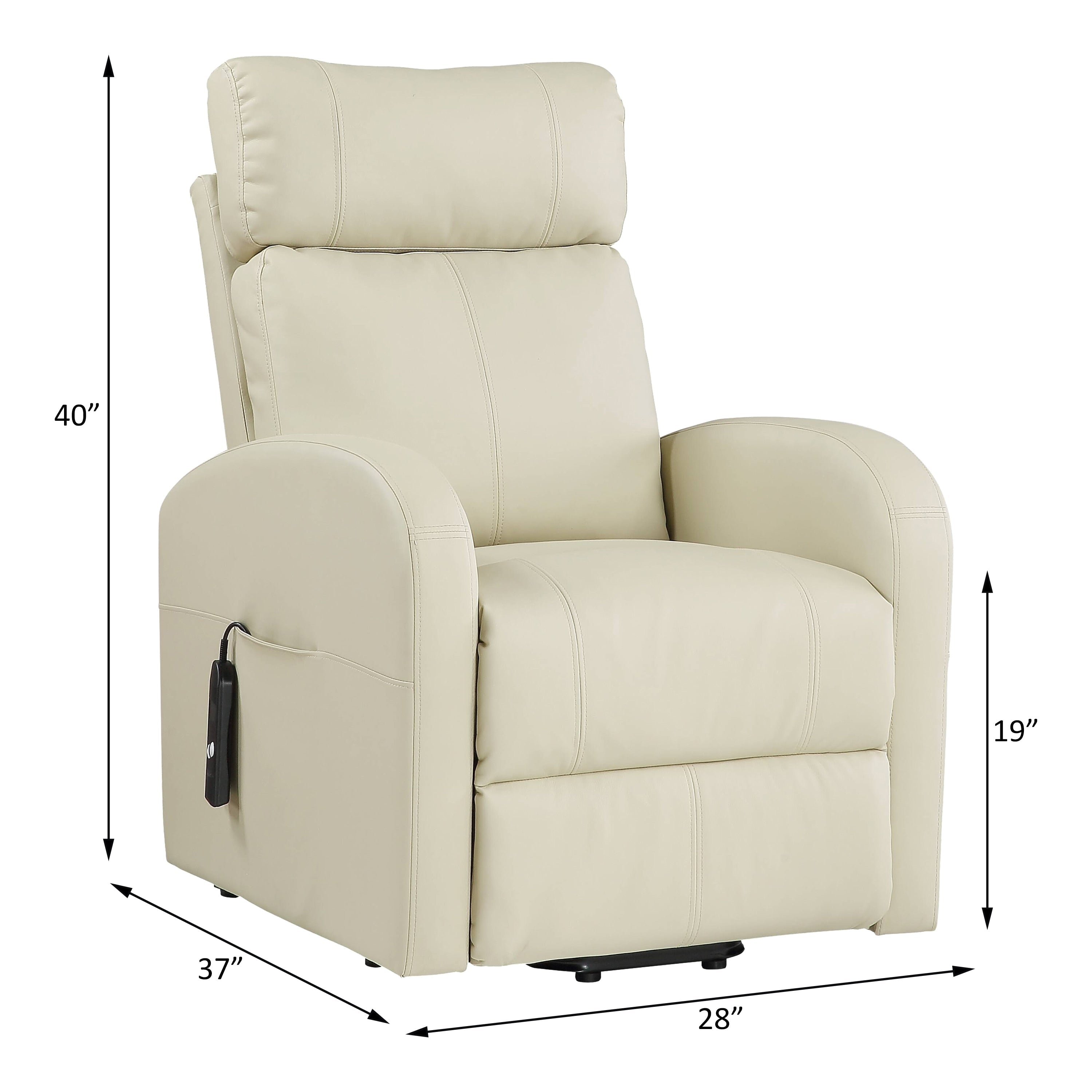 Fauteuil inclinable ACME Ricardo avec relevage électrique en beige