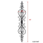 Décoration murale en métal à volutes noires ADECO pour salon