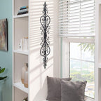 Décoration murale en métal à volutes noires ADECO pour salon