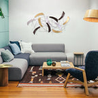 Sculpture murale abstraite décorative en métal Adeco, art moderne