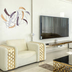 Sculpture murale abstraite décorative en métal Adeco, art moderne