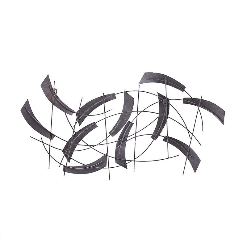 Sculpture murale abstraite décorative en métal Adeco, art moderne