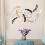 Sculpture murale abstraite décorative en métal Adeco, art moderne