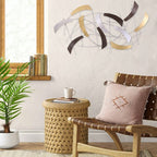 Sculpture murale abstraite décorative en métal Adeco, art moderne