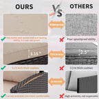 Canapé sectionnel en osier pour patio extérieur AECOJOY 7 pièces avec table à manger