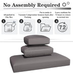 Ensemble de meubles de patio 7 pièces AECOJOY, canapé sectionnel d'extérieur en rotin, ensemble de conversation