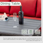 Ensemble de meubles de patio 7 pièces AECOJOY, canapé sectionnel d'extérieur en rotin, ensemble de conversation