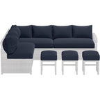 Ensemble de meubles de patio 7 pièces AECOJOY, canapé sectionnel d'extérieur en rotin, ensemble de conversation