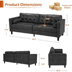 Canapé moderne du milieu du siècle AECOJOY 84.2 avec 2 coussins traversins