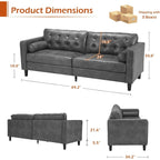 Canapé moderne du milieu du siècle AECOJOY 84.2 avec 2 coussins traversins