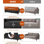 Canapé moderne du milieu du siècle AECOJOY 84.2 avec 2 coussins traversins