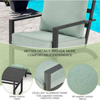 Ensemble de meubles de patio en aluminium AECOJOY, table et chaises de conversation d'extérieur