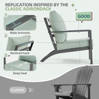 Ensemble de meubles de patio en aluminium AECOJOY, table et chaises de conversation d'extérieur