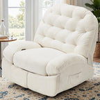 Fauteuil inclinable surdimensionné AECOJOY, pivotant à 360°, fauteuil à bascule en chenille pour adultes, canapé chaise longue ergonomique moderne