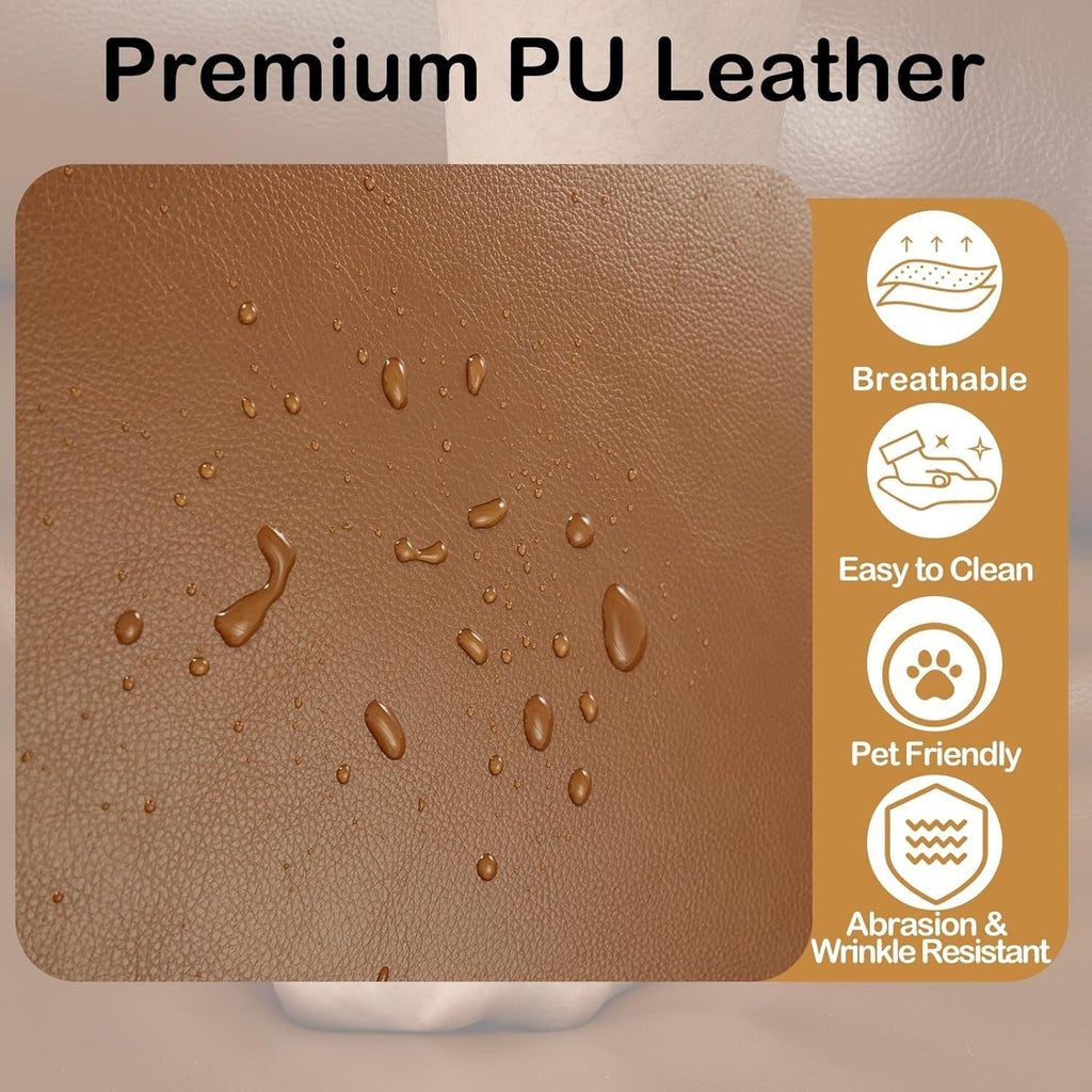 Canapé sectionnel inclinable électrique AECOJOY, canapé-lit en cuir PU avec méridienne de rangement, dossier et repose-pieds réglables