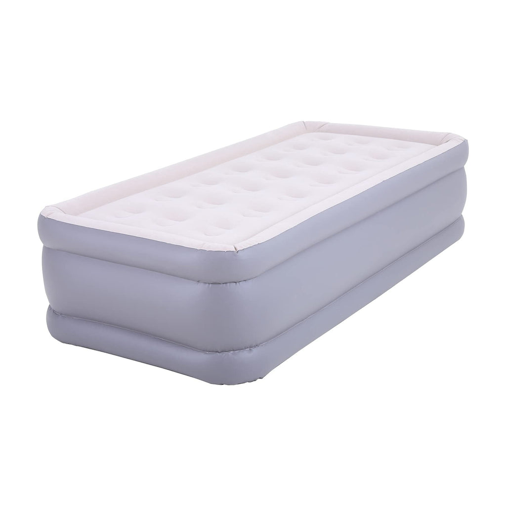 Matelas pneumatiques ALPHA CAMP avec pompe intégrée, matelas gonflable à dessus floqué pour camping, voyage, maison
