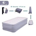 Matelas pneumatiques ALPHA CAMP avec pompe intégrée, matelas gonflable à dessus floqué pour camping, voyage, maison