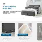 Canapé-lit convertible 3 en 1 Aukfa en velours