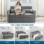 Canapé-lit convertible 3 en 1 Aukfa en velours