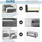 Canapé-lit convertible 3 en 1 Aukfa en velours