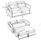 Canapé-lit convertible 3 en 1 Aukfa en velours