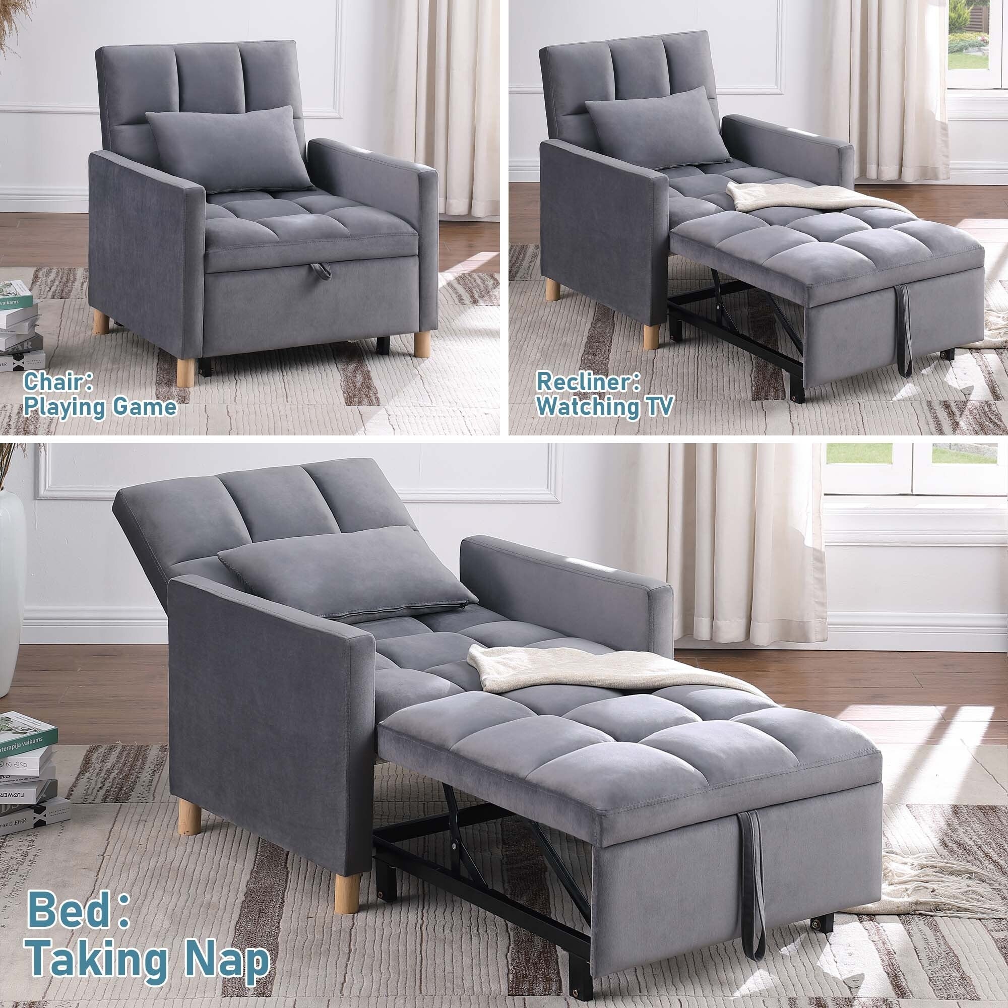 Fauteuil-lit convertible Aukfa avec oreiller