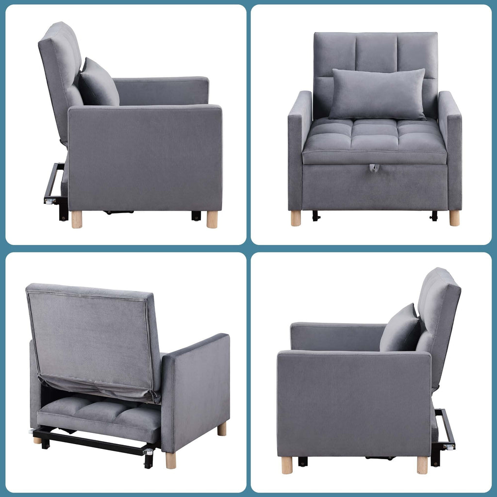 Fauteuil-lit convertible Aukfa avec oreiller