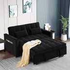 Canapé-lit convertible en velours Aukfa avec poche latérale