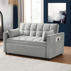 Canapé-lit convertible en velours Aukfa avec poche latérale