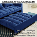 Canapé-lit convertible en velours Aukfa avec poche latérale