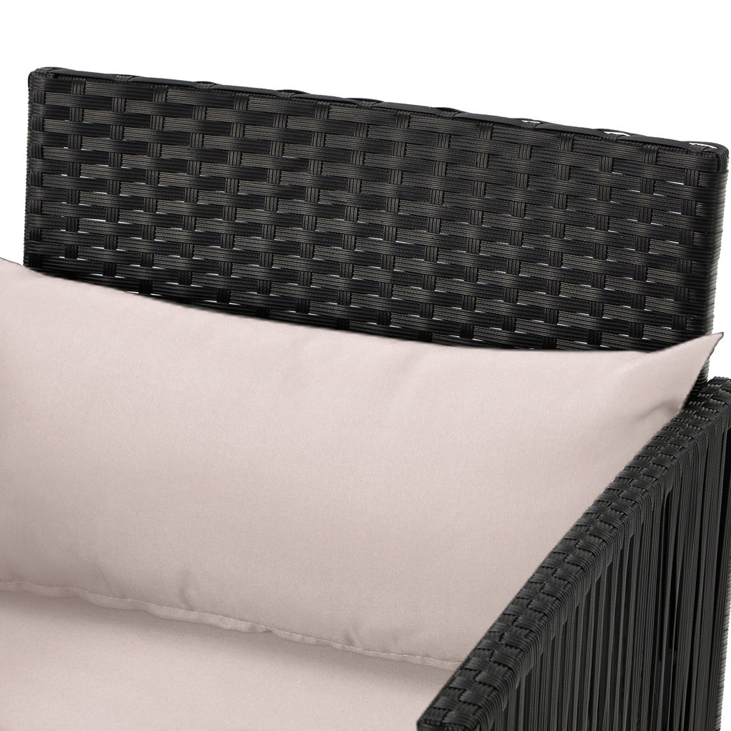 Ensemble de bar en osier AVAWING 3 pièces avec housse de coussin supplémentaire