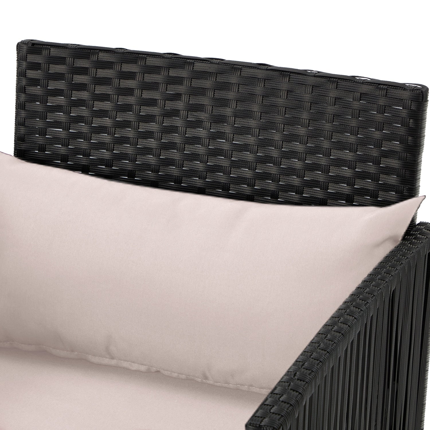 Ensemble de bar en osier AVAWING 3 pièces avec housse de coussin supplémentaire