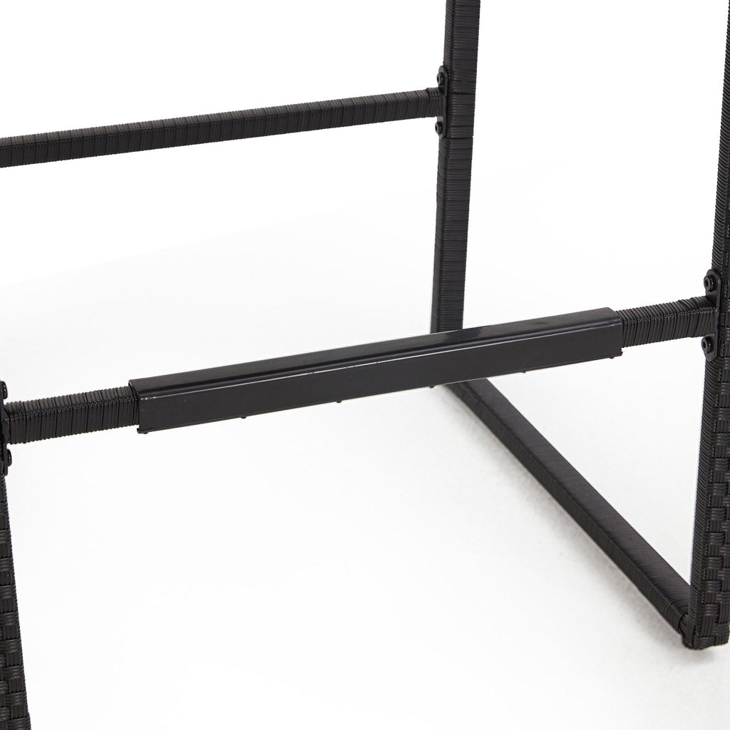 Ensemble de bar en osier AVAWING 3 pièces avec housse de coussin supplémentaire