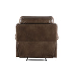 Fauteuil inclinable Aashi en cuir marron et gel assorti