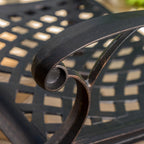 Collection de salle à manger rustique d'extérieur en cuivre et aluminium moulé Abigal par Christopher Knight Home - N/A