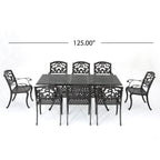 Collection de salle à manger rustique d'extérieur en cuivre et aluminium moulé Abigal par Christopher Knight Home - N/A